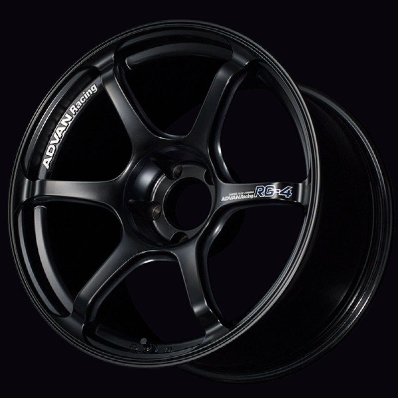 (set of 4) Advan RG-4 Semi Gloss Black | 17x9" +45mm | 5x114.3mm Wheels