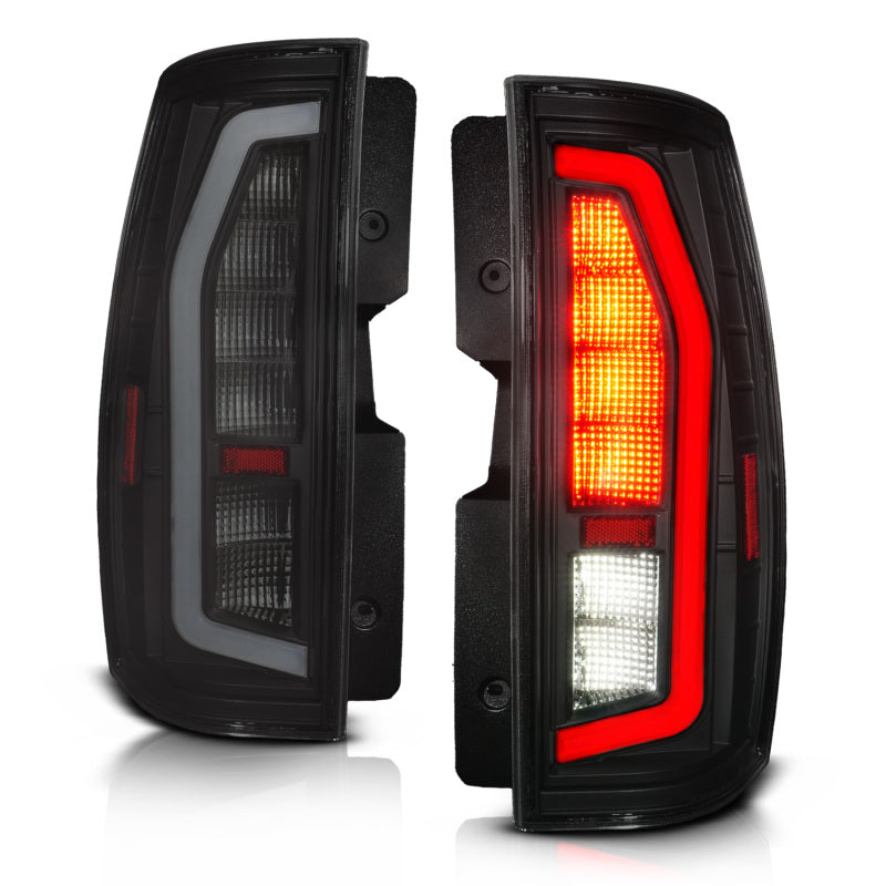 ANZO 07-14 Chevy Suburban/GMC Yukon Full LED Plank Tail Lights Smoke Lens Black (311488)