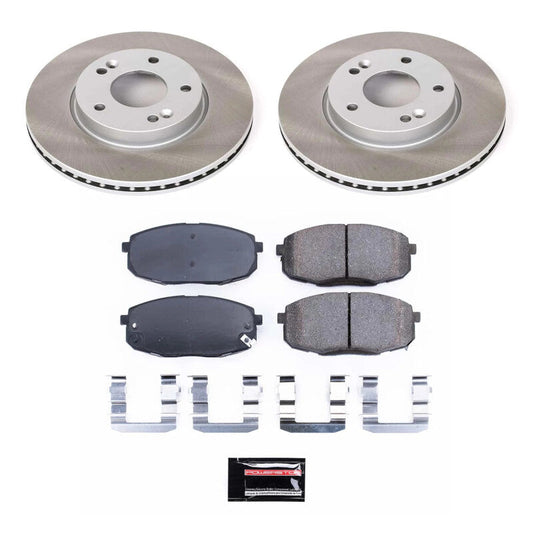 PowerStop 14-16 Kia Soul Front Semi-Coated Rotor Kit (SC6946)