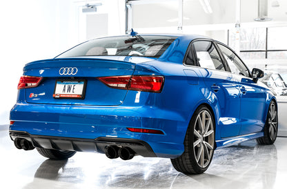AWE Tuning AWE SwitchPath Exhaust for Audi 8V S3 - Diamond Black Tips, 102mm - 3025-43072