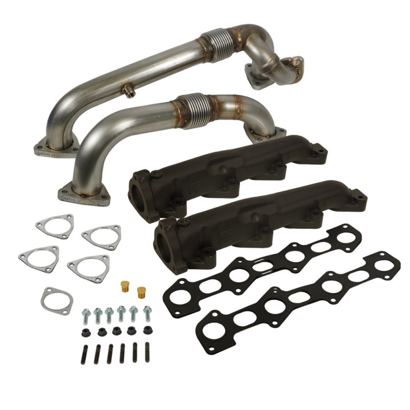 BD Diesel 08-10 Ford 6.4L Powerstroke Up Pipes & Manifold Set | F-250/F-350 (1041484)