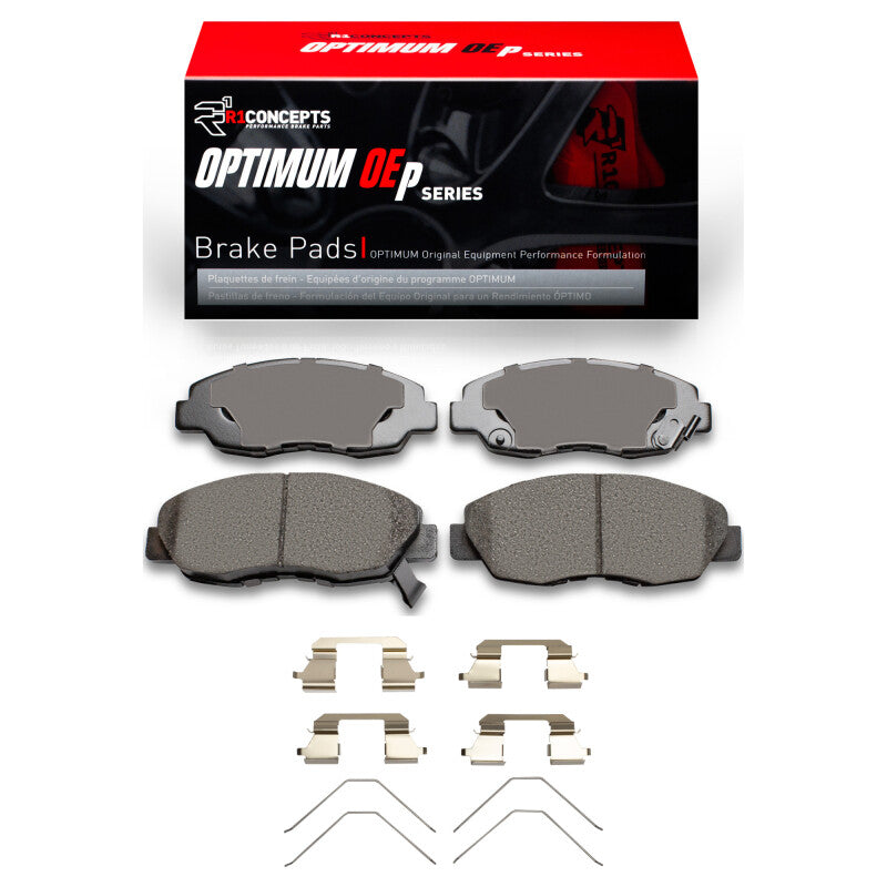 R1 Concepts 96-15 Honda Civic F&R OE Pads & Hardware Kit | 1983-16 Honda Civic (2551-1578-01)