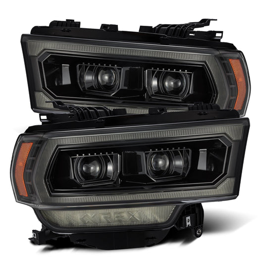 AlphaRex 19-24 Ram 2500/3500/4500/5500 PRO-Series Halogen Projector Headlights Alpha-Black