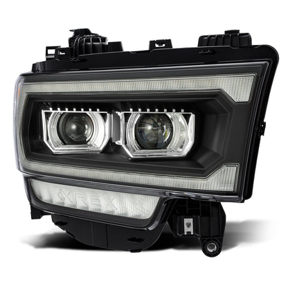 AlphaRex 19-24 Ram 2500/3500/4500/5500 PRO-Series Halogen Projector Headlights Black