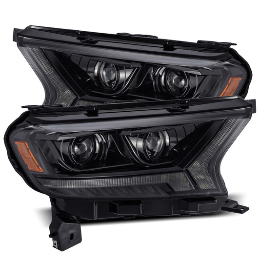 AlphaRex 19-23 Ford Ranger LUXX-Series LED Projector Headlights Alpha-Black