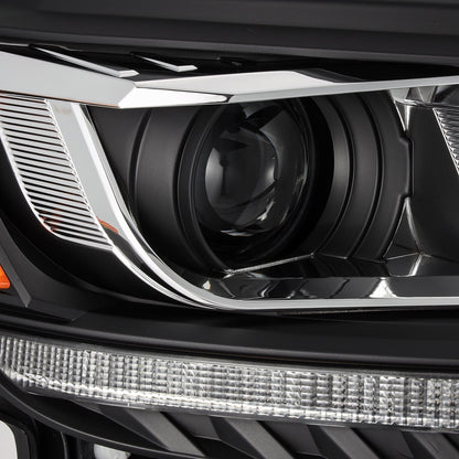 AlphaRex 19-23 Ford Ranger PRO-Series Halogen Projector Headlights Black