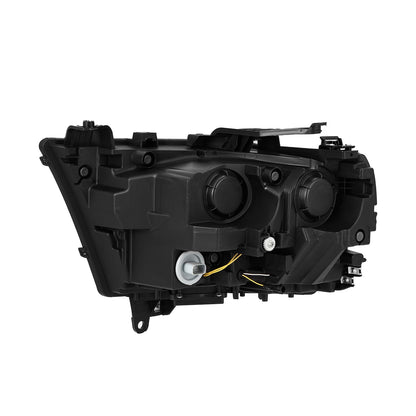 AlphaRex 19-24 Ram 1500 (MK II 2500 Style) PRO-Series Halogen Projector Headlights Alpha-Black