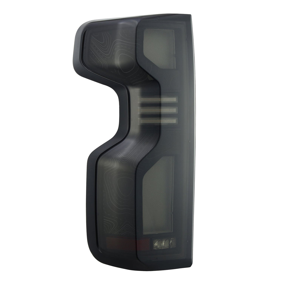 AlphaRex 19+Cheverolet 1500/2500HD/3500HD Silverado Luxx Series LED TailLights Alpha-Black Top-Etch