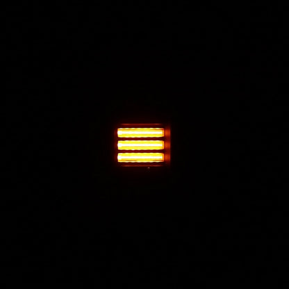 AlphaRex 19+Cheverolet 1500/2500HD/3500HD Silverado Luxx Series LED TailLights Alpha-Black Top-Etch