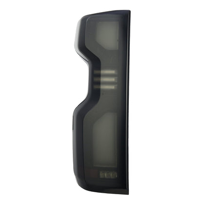 AlphaRex 19+Cheverolet 1500/2500HD/3500HD Silverado Luxx Series LED TailLights Alpha-Black Top-Etch