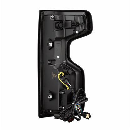 AlphaRex 19+Cheverolet 1500/2500HD/3500HD Silverado Luxx Series LED TailLights Alpha-Black Top-Etch