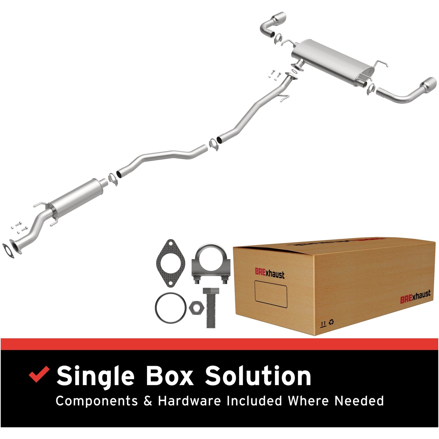 BRExhaust 2009-2014 Nissan Murano 3.5L Direct-Fit Replacement Exhaust System