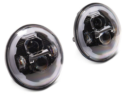 Raxiom 07-18 Jeep Wrangler Axial 7-Inch LED Headlights w/ DRL Black Housing (J178741)