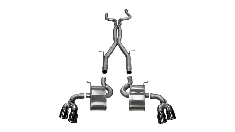 Corsa 2.75in Xtreme+ Dual Rear Exit Cat-Back Exhaust w/ Single 4.5in Black PVD Tips | Chevy Camaro SS (16-18) (14771BLK)