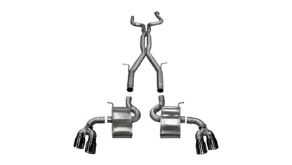 Corsa 2.75in Xtreme+ Dual Rear Exit Cat-Back Exhaust w/ Single 4.5in Black PVD Tips | Chevy Camaro SS (16-18) (14771BLK)