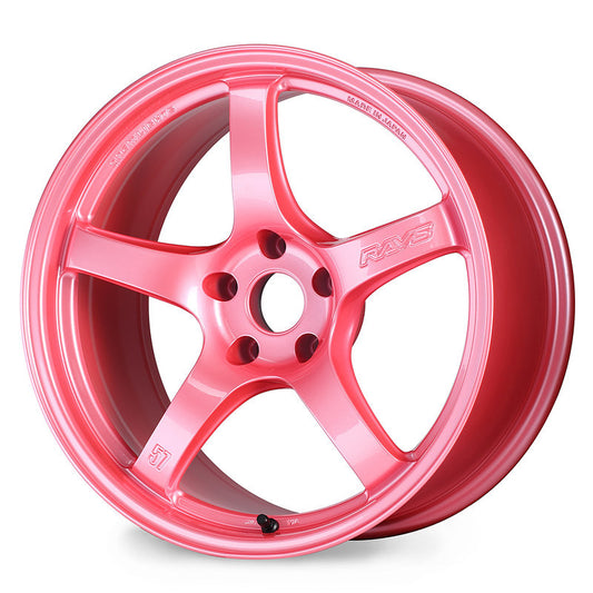 Gram Lights 57CR 17x9 +12 5x114.3 Sakura Pink-WheelFlip