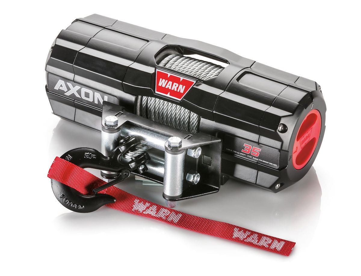 WARN 101135 AXON 35 ATV UTV Quad Winch 3500 Lb 50' 7/32 Cable Roller Fairlead