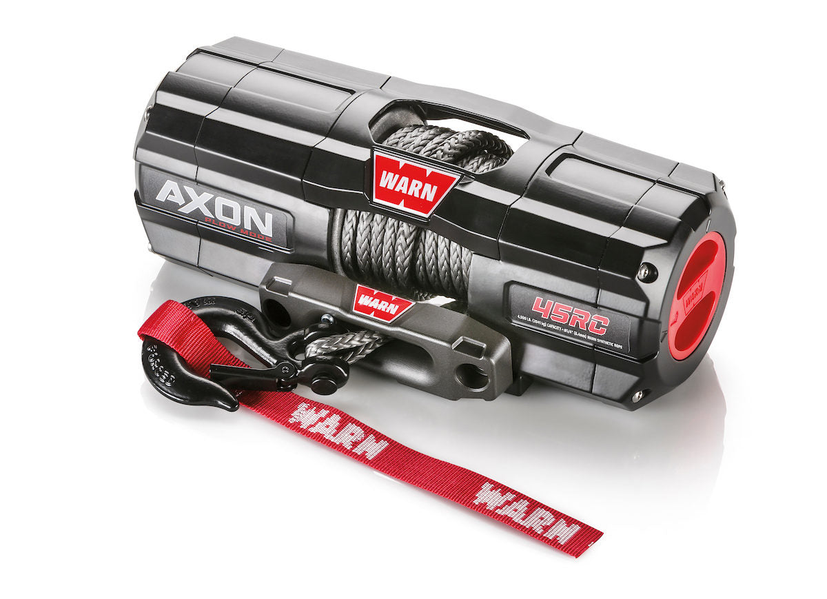 WARN 110340 AXON 45RC ATV UTV Quad Winch 4500 Lb 27' 1/4" Rope Hawse Plow Mode