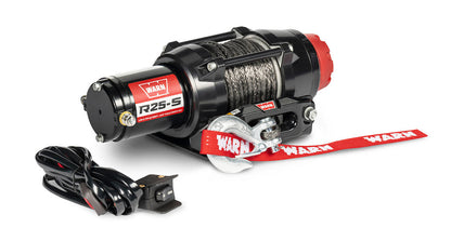 WARN 110020 R25-S ATV UTV Quad Winch 2500 Lb 50' 3/16 Synthetic Rope Fairlead