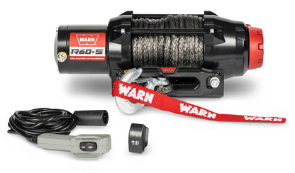 WARN 110060 R60-S ATV UTV Quad Winch 6000 Lb 50' 1/4 Synthetic Rope Fairlead