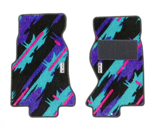 HKS Mitsubishi Evolution CT9A Non-MR 50th Anniversary Floor Mat Oil Color  - Front Set RHD (53001-AM001)