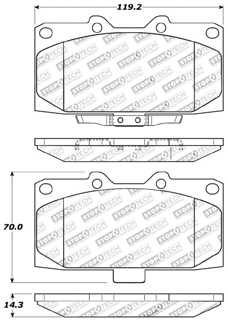 Stoptech Performance Front Brake Pads | Subaru Impreza (92-00) / Impreza (00-07) (309.11820)