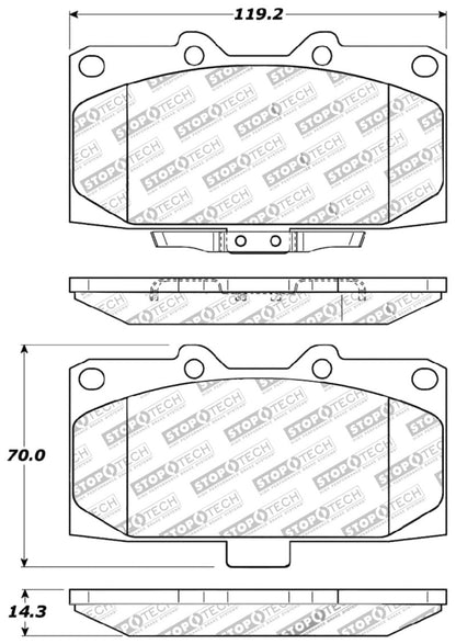 Stoptech Performance Front Brake Pads | Subaru Impreza (92-00) / Impreza (00-07) (309.11820)