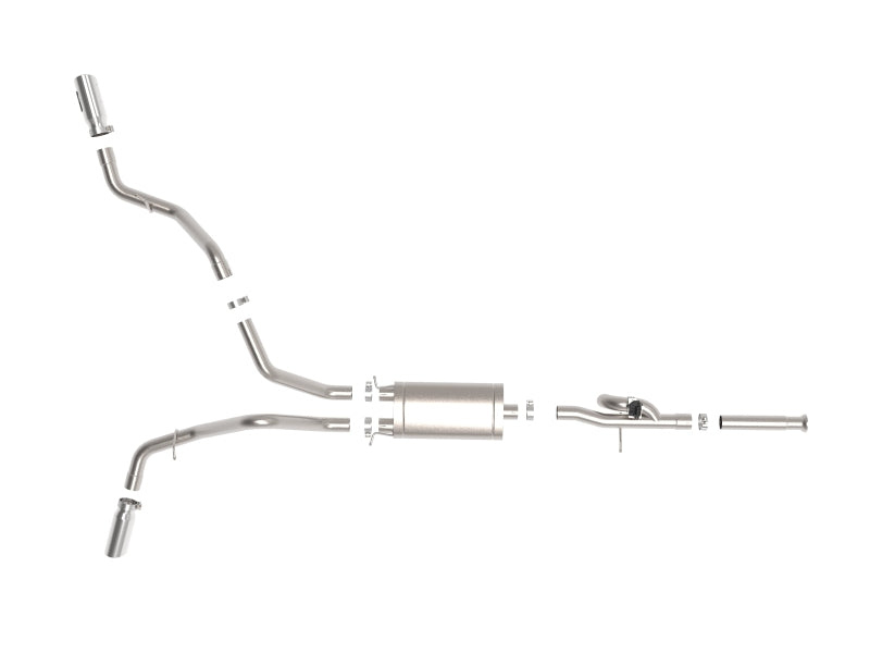 aFe Gemini XV Catback Exhaust System | GM Trucks (09-18) V6-4.3 / V8-4.8/5.3L (49-34131-P)