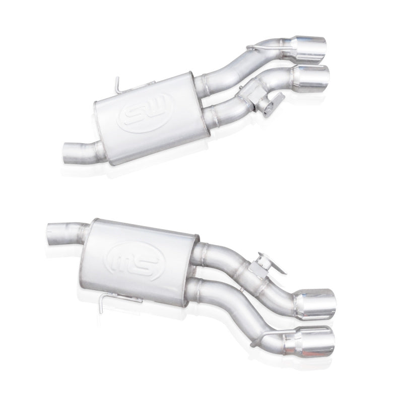 Stainless Works Axleback System Dual-Mode Turbo Mufflers 4in Tips | Cadillac CTS-V Sedan (16-18) (CTSV16MKS-FC)