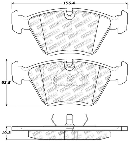 StopTech Front Brake Pads | BMW M3 (95-99) / M3 E46 (01-07) / M5 (89-93) / Z3 M (98-02) / 530 (93-95) (309.03940)