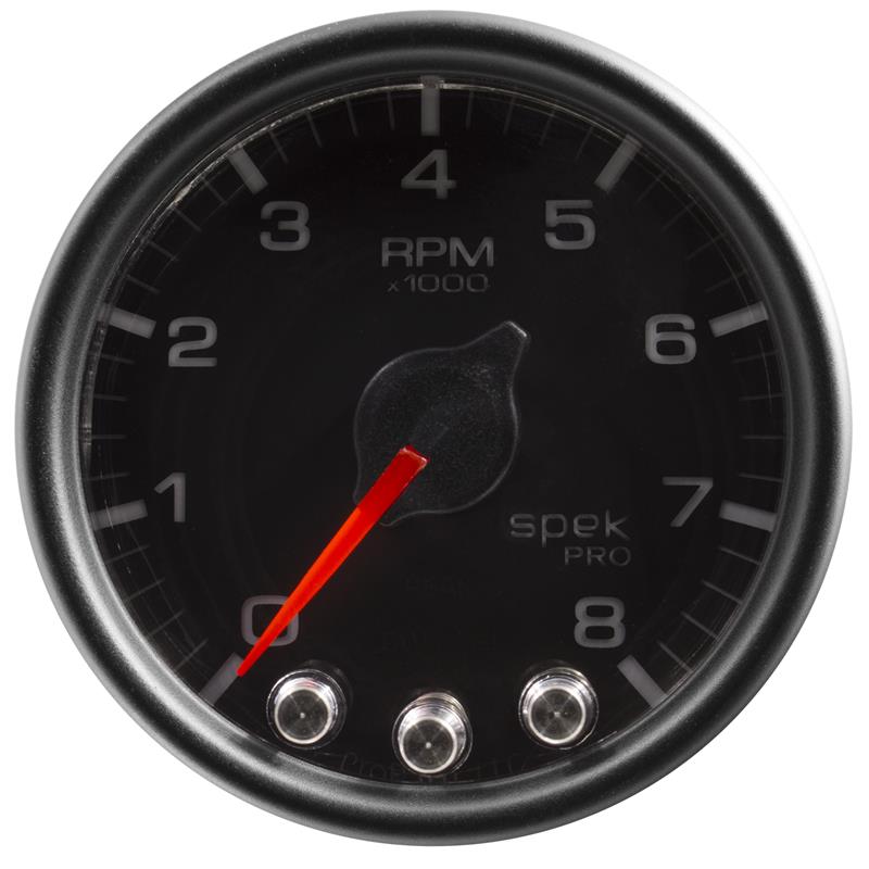 Autometer Spek-Pro 2 & 1/16" Tachometer w/ Shift Light 8K RPM