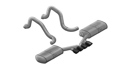 Corsa C5 Sport Axle-back Exhaust System - Black | 1997-2004 Chevy Corvette (14111BLK)