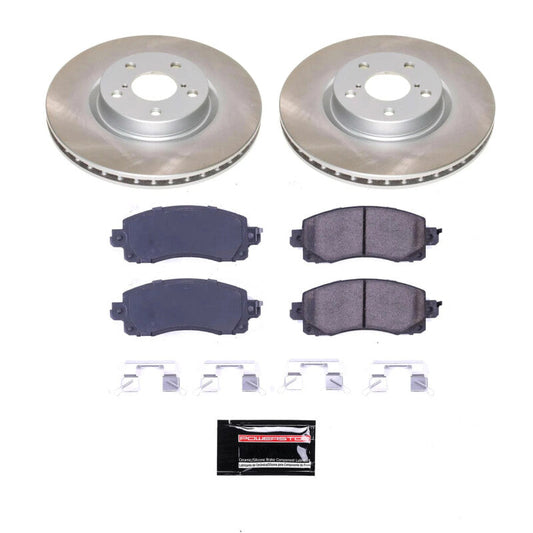 PowerStop 17-22 Subaru Impreza Front Semi-Coated Rotor Kit (SC7891)