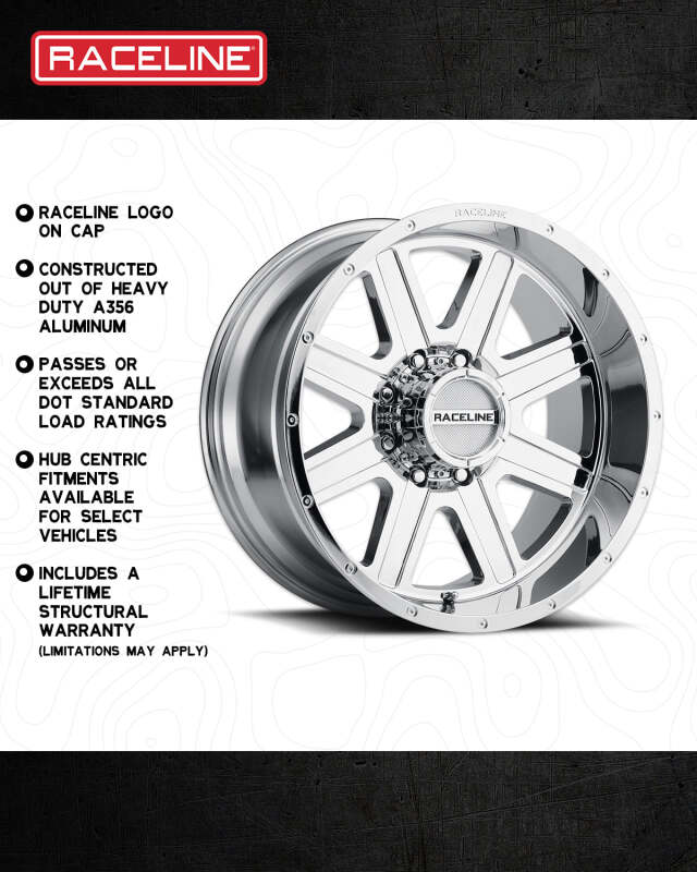 (set of 4) Raceline 940 Hostage Chrome | 20x9" +0mm | 6x139.7mm Wheel