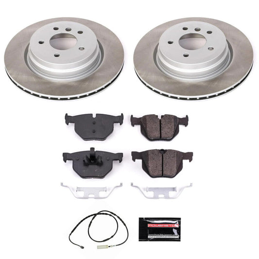 PowerStop 13-15 BMW X1 Rear Semi-Coated Rotor Kit (SC7009)