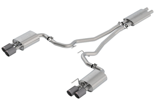 Borla 2018-2022 Mustang GT Cat-Back Exhaust Touring Carbon Fiber Tips | Mustang (1014045CF)