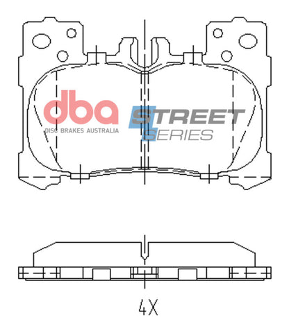 DBA Street Series Rear Brake Pads | Lexus LC500 (17+) (DB15151SS)