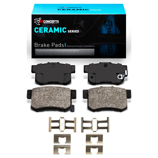 R1 Concepts Rear Ceramic Brake Pads w/HW | Honda S2000 (00-13) (2310-0537-03)