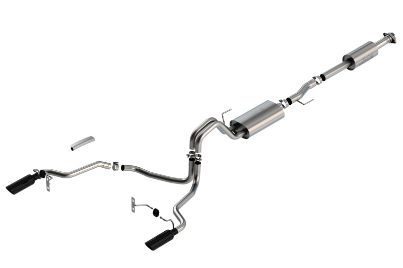Borla F-150 2021 5.0L 4dr CC SB EC STB Lariat/KR/Pltm/LTD 3/2.25 SRE Cat-Back Touring Black Tips | Ford F-150 (21) (BC140865BC)