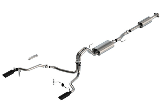 Borla F-150 2021 5.0L 4dr CC SB EC STB Lariat/KR/Pltm/LTD 3/2.25 SRE Cat-Back Touring Black Tips | Ford F-150 (21) (BC140865BC)