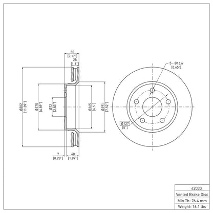 DFC Brake Rotor (FRONT): Jeep Wrangler (07-18)