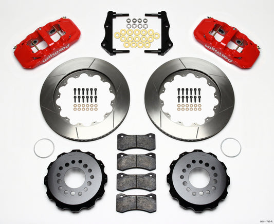 Wilwood AERO4 Rear Kit 14.25in Red 2006-10 Magnum/Challenger/Charger/300C