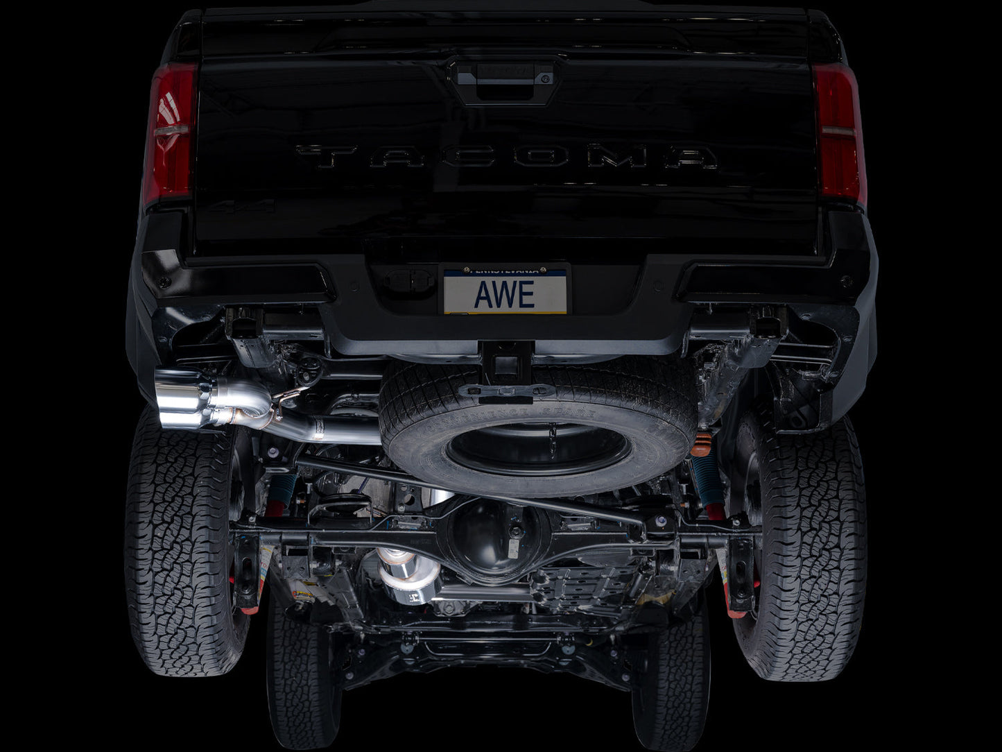AWE Tuning Exhaust for 4th Gen Toyota Tacoma Dual Chrome Silver Tips (3015-32254)