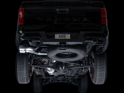 AWE Tuning Exhaust for 4th Gen Toyota Tacoma Dual Chrome Silver Tips (3015-32254)