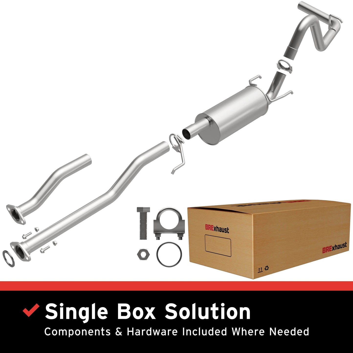 BRExhaust 2005-2012 Toyota Tacoma 2.7L Direct-Fit Replacement Exhaust System