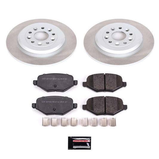 PowerStop 11-12 Lincoln MKX Rear Semi-Coated Rotor Kit (SC4744)