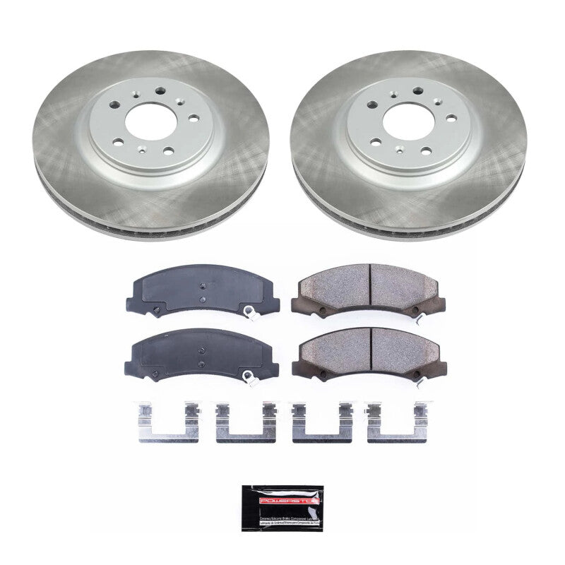 PowerStop 14-16 Chevrolet Impala Limited Front Semi-Coated Rotor Kit (SC4654)