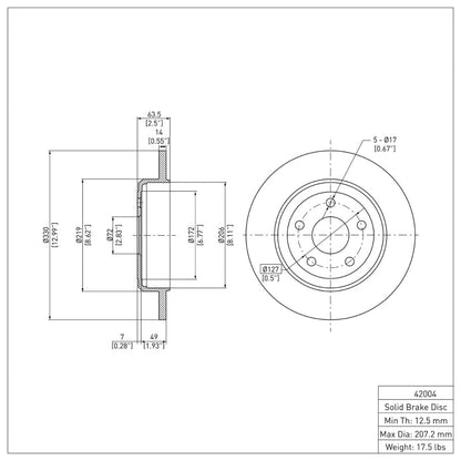 DFC Rear Brake Rotor (REAR): Dodge Durango (11-22)