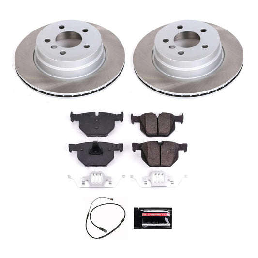 PowerStop 11-19 BMW X6 Rear Semi-Coated Rotor Kit (SC7429)