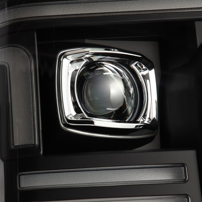AlphaRex 20-22 Ford Super Duty PRO-Series Halogen Projector Headlights Black